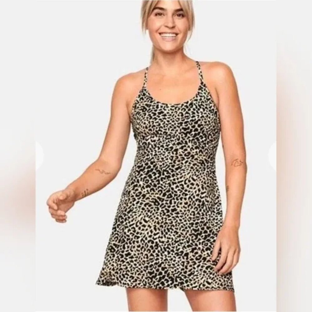 Outdoor Voices Exercise Dress in Leopard Size XL